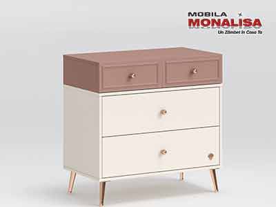 Comoda cu sertare roz