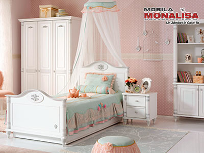 Colectia Mobilier alb Premium Romantic Cilek Colectia Dormitor lux fete alb Romantic Cilek