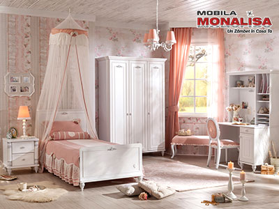 Colectia Dormitor fete Romantica alb Cilek