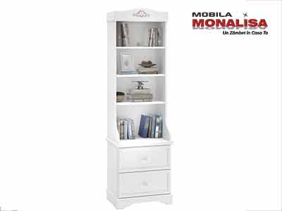 Biblioteca alba dormitor copii