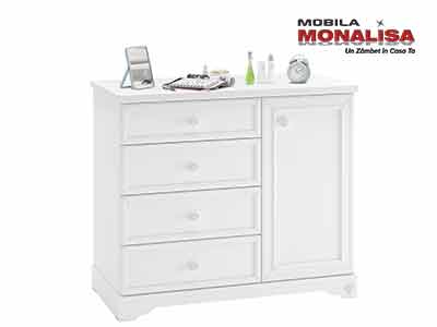 Comoda cu sertare alba