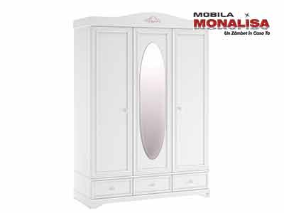 Dulap fete cu oglinda ovala