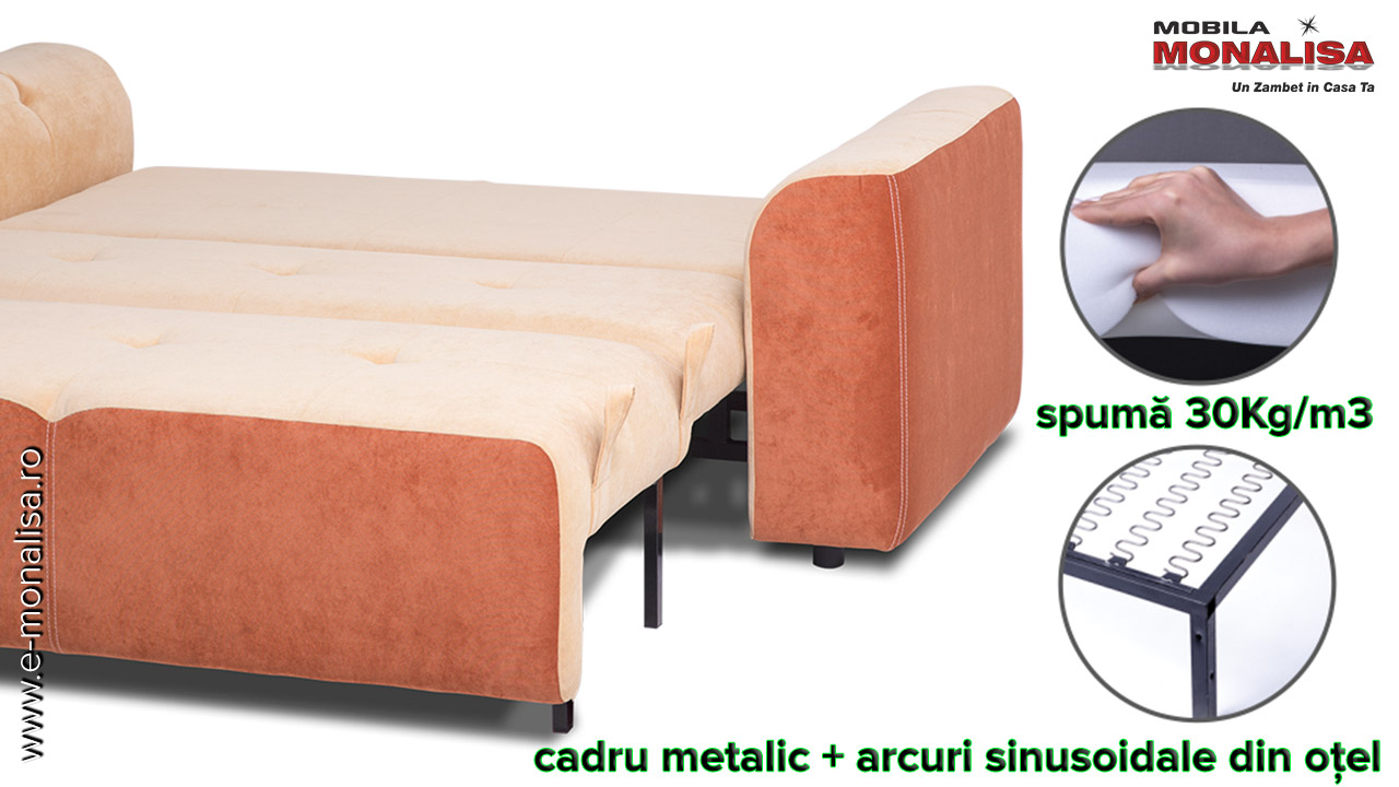 Canapele extensibile mici pe cadru metalic rezistente