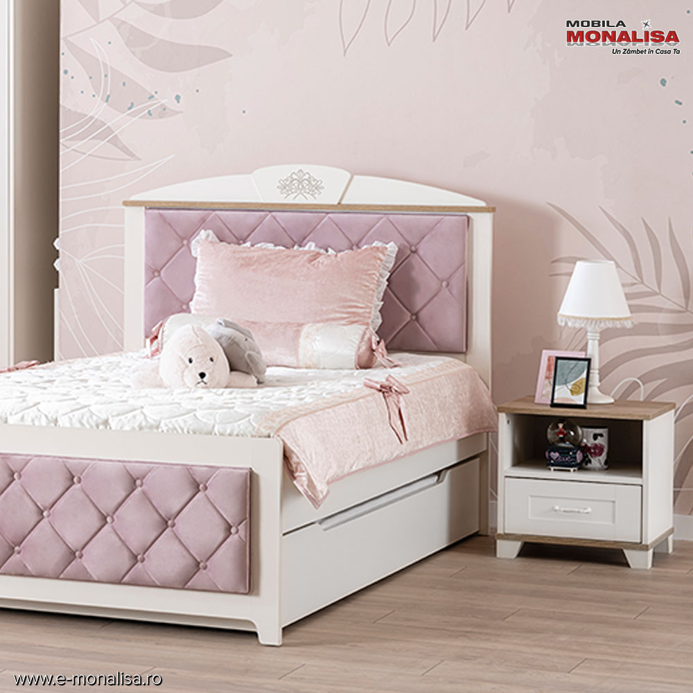 Noptiera alb mat Eleganta pentru Camera Tineret Copii New Frezya - KUPA Romania Noptiera alb mat Eleganta pentru camera tineret copii New Frezya