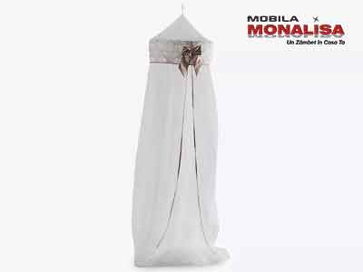 Baldachin alb roz pt. pat fete copii