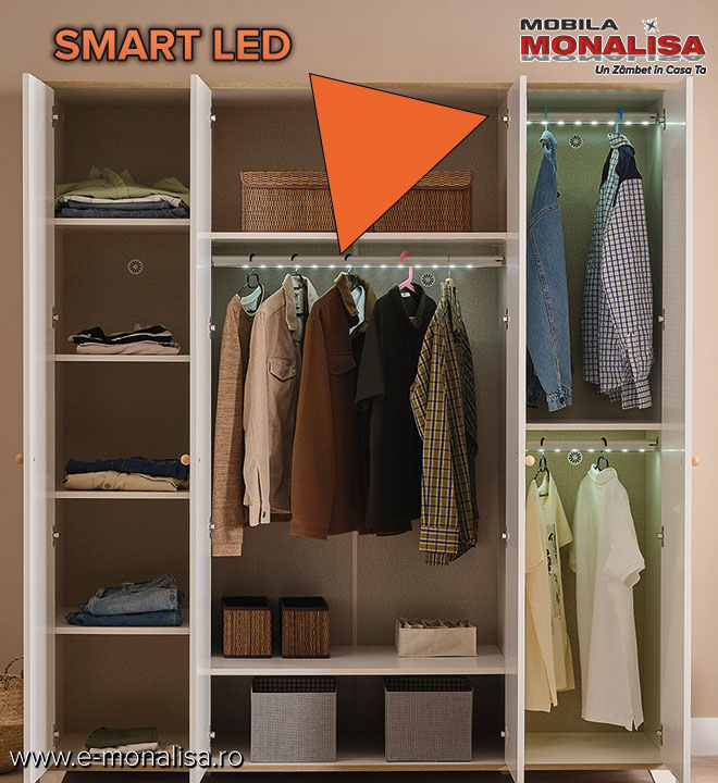 iluminare Smart Led dulap de haine Nova - KUPA dulap haine nova cu iluminare smart led
