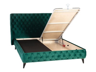 Baza de pat model chesterfield verde