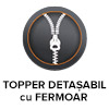 Topper detasabil cu fermoar